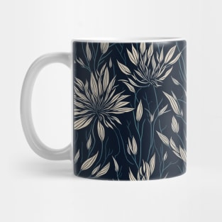 Seamless floral pattern with flowers and leaves Mug